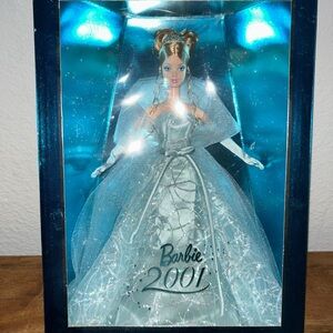 Barbie 2001 Silver and Light Blue Celebration Gown